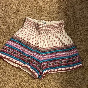 Multi colored loose shorts size XS